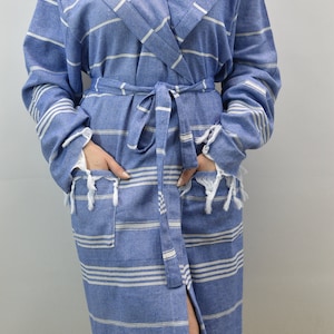 turkish bathrobe, unisex bathrobe, pajamas, beach cloths, personalized robe, morning gown, dressing gown, custom gift robe, sax, Kln Sltn-BR