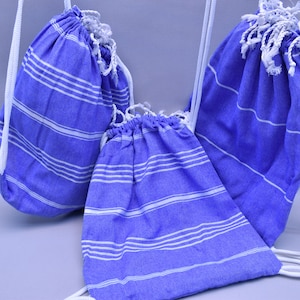 summer bacpack, bag and towel, travel bag, multi purpose bag, personalized gifts, vacation bag 12 x 16 inch beach backpack, lapis, Sltn