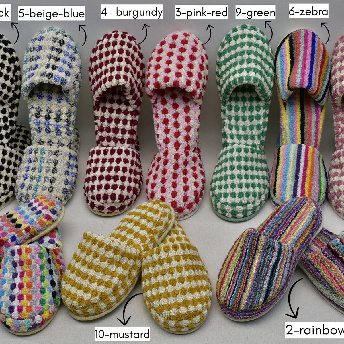 Cozy Cotton Slipper, Winter Slipper, Fluffy Slipper, Towel Mule, Personalized Gifts, Slipper for Women, Bathroom Slipper, Shower Slipper - Etsy