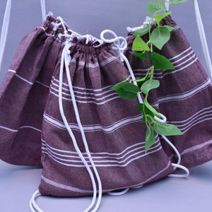 travel bag, boho backpack, multi purpose bag, beach backpack, weekender bag, pool bag, vacation bag, 12 x 16 inch cotton bag, burgundy, Sltn