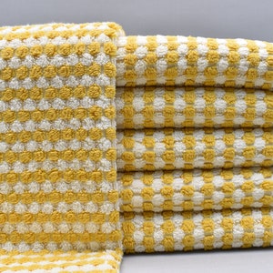 turkish towel, kitchen towel, pom pom towel, home gifts, face towel, cotton hand towel 18 x 36 inch towel, dish towel, mustard, Bnck Peshkir