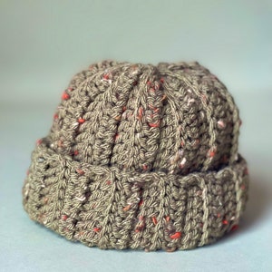 Sage green fisherman beanie mini beanie scull cap trawler beanie. image 5