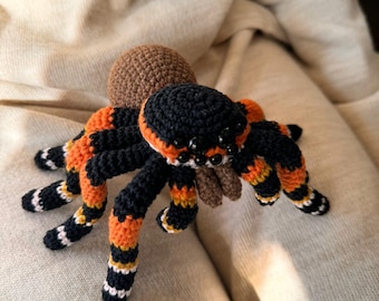 Amigurumi Spider Crochet Pattern, Halloween Tarantula Toy (PDF Pattern)