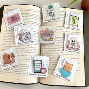 Magnetic Bookmarks Set | HandMade|Marcadores de libros magnéticos variados