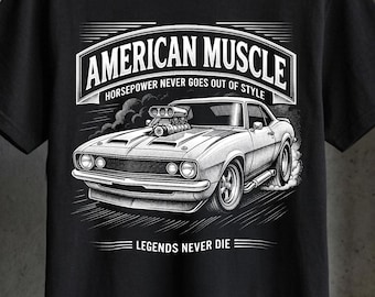 American Muscle PNG Car Shirt Design Classic Hot Rod Graphic (Digital Download)