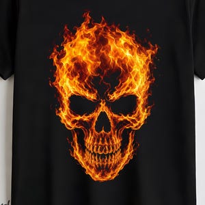Flaming Skeleton Shirt - Etsy