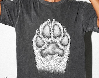 Dog Paw PNG Shirt Design Heartbeat Pet Lover Graphic (Digital Download)