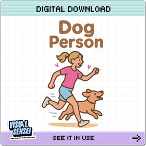 Dog Person PNG: Funny Canine Design (Digital Download)
