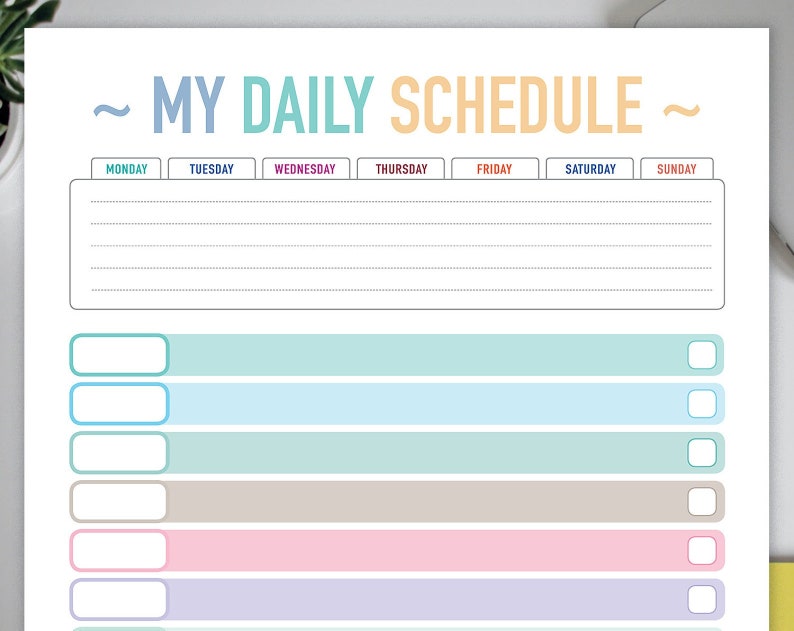 Daily Printable Planner & To-do List Weekly Daily Plan PDF - Etsy