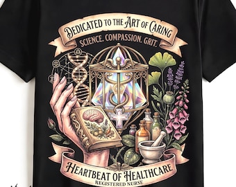El arte de cuidar a una enfermera registrada PNG Latido del corazón de la atención médica Diseño de camiseta (Descarga digital)