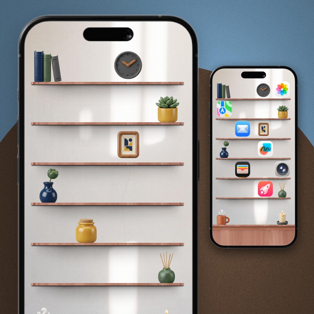 IPhone 17 Pro Bookshelf Wallpaper for Ios 26 (digital Download) - Etsy