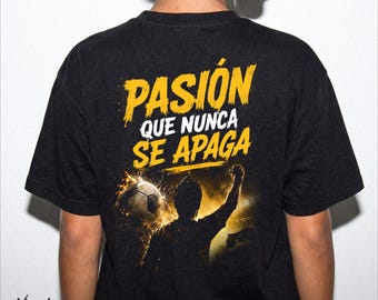 Pasion Que Nunca Se Apaga – Diseño de fútbol PNG de semitono (Descarga digital)