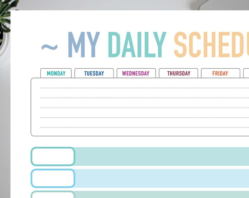 Daily Printable Planner &amp; To-do List Weekly Daily Plan PDF - Etsy