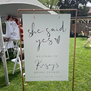 Copper Wedding Stand,Welcome Sign,Minimalist Wedding,Wedding Decor, Wedding Easel,Copper Stand,Floor Sign Holder,Sign Holder,Wedding Arch
