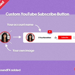 Custom Animated Youtube Subscribe Button For Content intro Videos OBS and streams