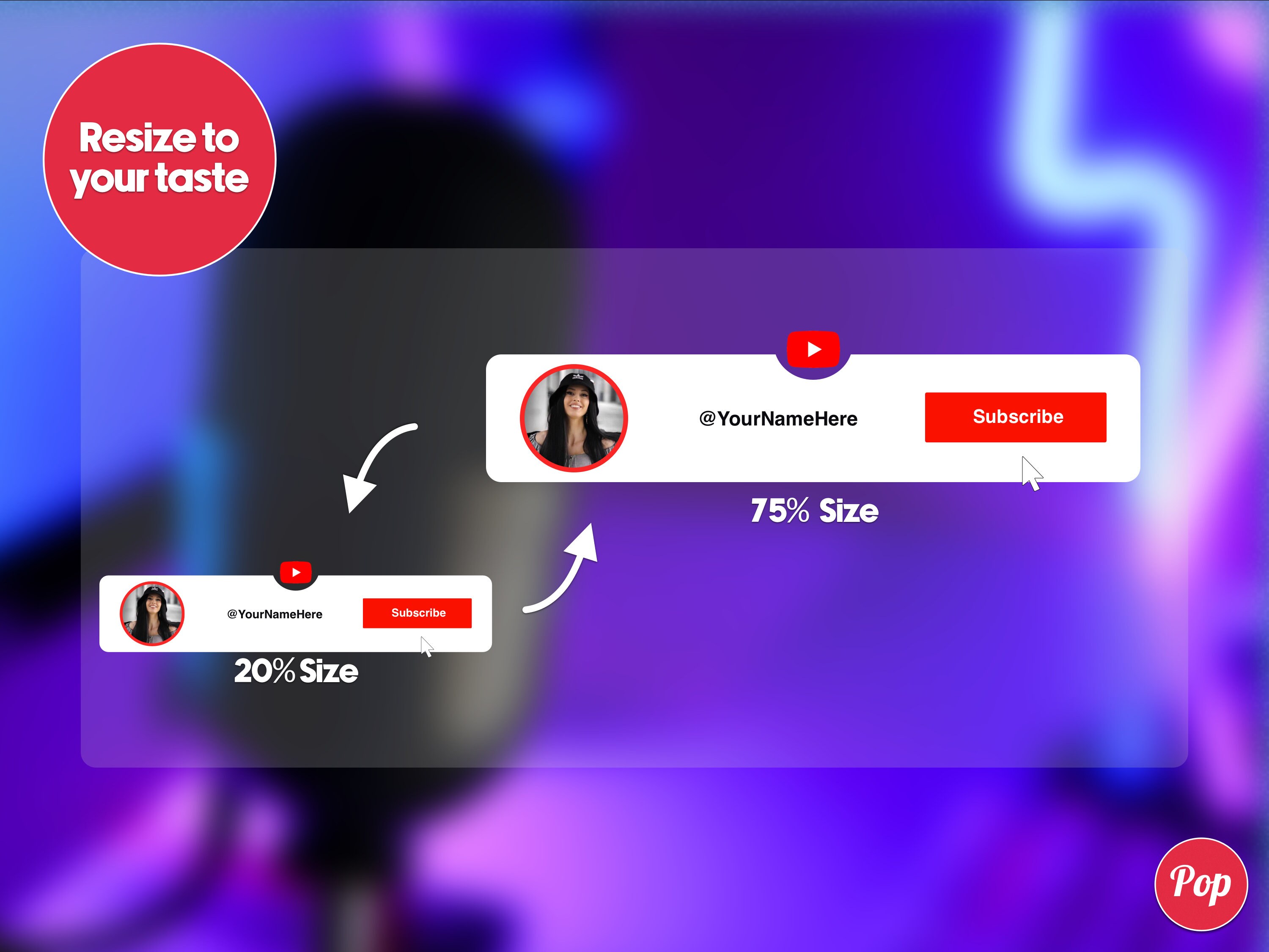 Custom Animated Youtube Subscribe Button for Content Intro Videos - Etsy