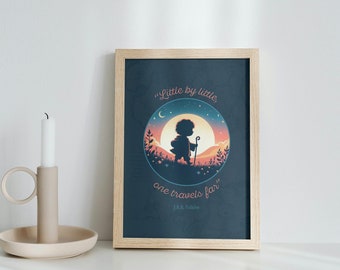 Tolkien Hobbit Art Print, Kids Room Adventure Decor (Digital Download)