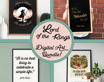 Lord of the Rings Art Print Bundle: Tolkien Quotes (Digital Download)