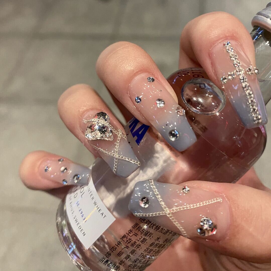 Diamond Fake Nails - Etsy