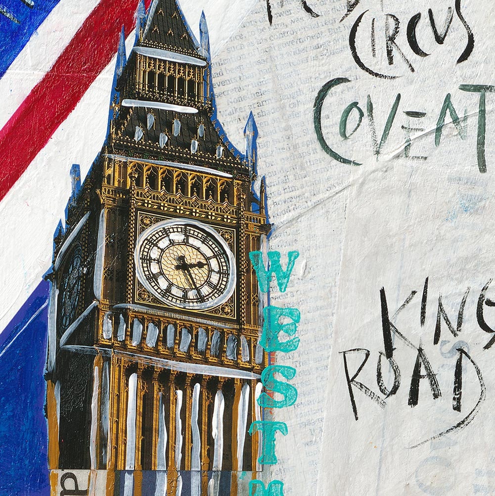 London Collage as a High Quality Art Print on Wooden Stretcher Frame  England Fineartprint Canvas Murals Cityscapes - Etsy