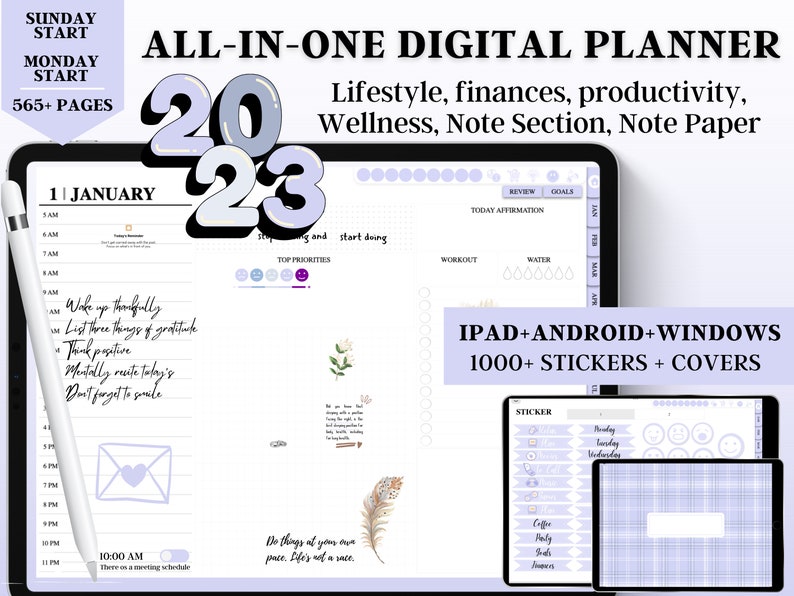 The ULTIMATE Goal Planner 2023 ADHD Digital Planner Goonnotes Planner for Android Planner 2023