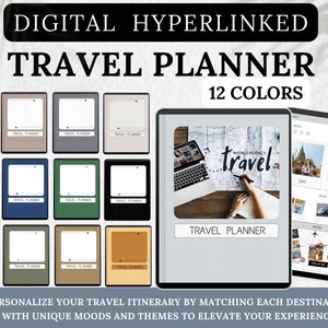 Digital Travel Journal | GoodNotes Travel Planner | Ultimate Travel Itinerary and Trip Templates