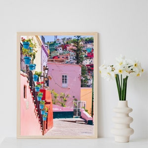 Guanajuato Photo Print: Colorful Street Scene, Mexico Travel (Digital Download, Wall Art, Home Decor)