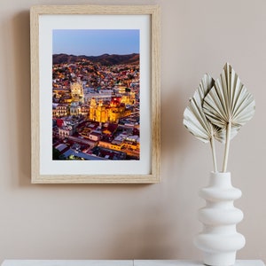 Guanajuato Photo Print: Colorful View of City Sunset Scene, Mexico Travel (Digital Download, Wall Art, Home Decor)