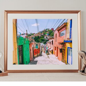 Guanajuato Photo Print: Colorful Street Daytime Scene, Mexico Travel (Digital Download, Wall Art, Home Decor)