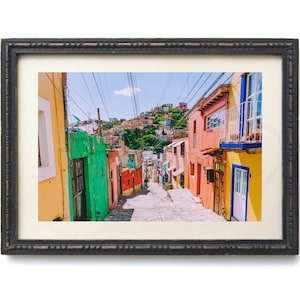 Guanajuato, Mexiko Bunte Straße Digitale Wand Kunst Foto Druck
