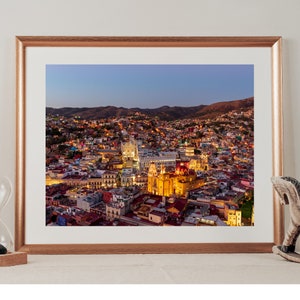 Guanajuato, Mexico - Colorful View - Digital Wall Art Photo Print