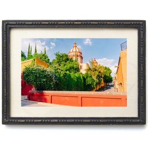 San Miguel de Allende Photo Print: Church Street Scene, Guanajuato Mexico Travel (Digital Download, Wall Art, Home Decor)