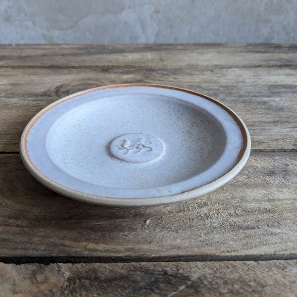 Handmade White Pottery Trinket Dish - Vintage Welsh Studio Pottery Plate - Handcrafted Made in Wales - Unique Artisan Gifts - Handmade Home