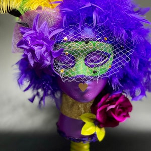 Centre de table de Mardi Gras, décoration de table de Mardi Gras, Mardi Gras, grande décoration de table de Mardi Gras, masque de Mardi Gras, décoration de Mardi Gras, La Nouvelle-Orléans