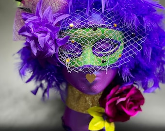 Mardi Gras centerpiece, Mardi Gras table decor, Mardi Gras, large Mardi Gras table decor, Mardi Gras mask, Mardi Gras decor, New Orleans