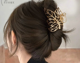 Leaf Hair Claw, minimalistische haaraccessoires, elegante vrouwen paardenstaart haar klauw, haaraccessoires voor vrouwen, cadeau voor haar