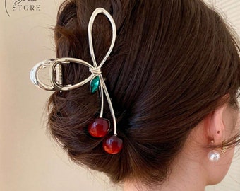 Big Cherry Shaped Hair Claw Clip For Women,Hair Clip For Girls,Elegant Trendy Fall Winter Hair Clip,Hair Accessories,Gift For Her
