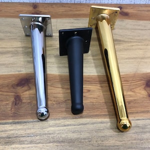 4 Pcs Metal Legs 5&quot; 8&quot; 10&quot; inc / 14-20-25cm Furniture Feet Sofa Couch Dresser Cabinet Modern Leg Nightstand Gold Silver Matte Black Bench