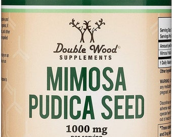 Mimosa Pudica Seed Capsules (180 Capsules, 3 Month Supply) 1000mg per Serving for Intestinal and Digestive Support for Adults