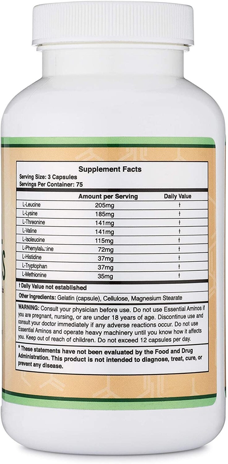 Essential Amino Acids 1 Gram per Serving Powder Blend of All 9