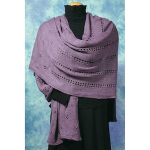 pattern for knitting, simple lace, charted instructions, stole design, pdf pattern