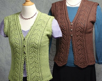 トップス Eaphi U NECK LEAF PATTERN KNIT VEST トップス eaphi U NECK LEAF PATTERN KNIT VEST トップス eaphi