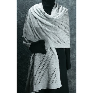 lace stole, knitting pattern, chart instructions, knitted shawl, pdf pattern