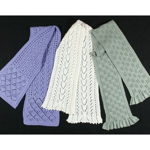 scarf knitting pattern, charted instructions, lace knit, knitting supplies, digital pattern