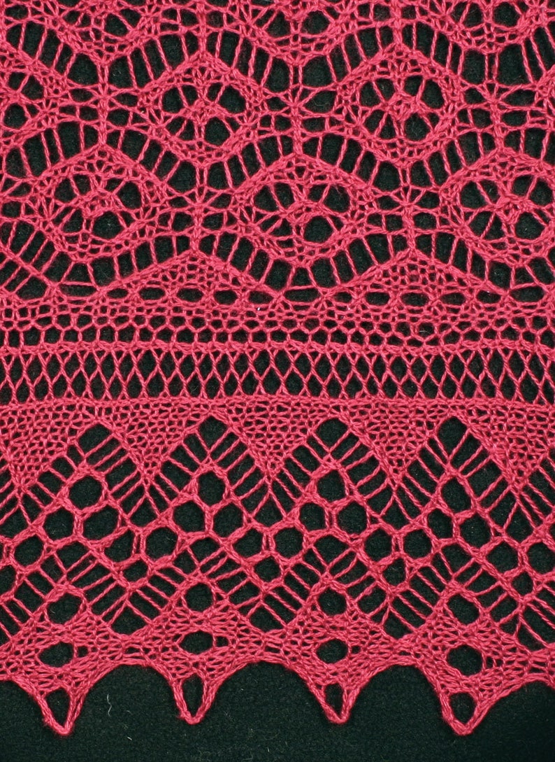 Knitting Pattern, Shetland Lace, Charts Instructions, Knitted Stole