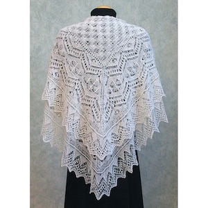 lace shawl, knitting pattern, charted instructions, shetland lace, pdf knit pattern