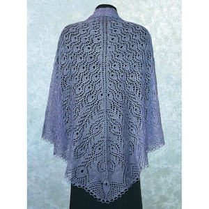 knitting pattern, knitted lace, charts instructions, shawl design, pdf pattern