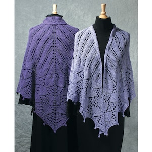 knitting pattern, shetland lace, charted instructions, knit shawl, pdf pattern