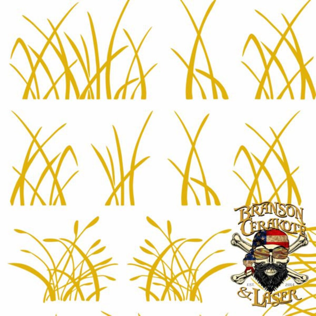 Marsh Grass Camo Stencil Rifle Sized Cerakote High Heat Stencil Vinyl