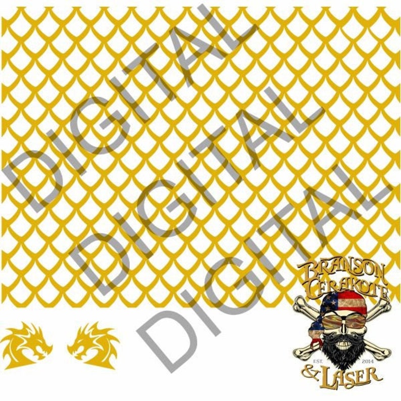 Dragon Scales Stencil Digital Download Rifle Sized - Etsy